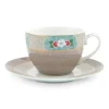 Blushing Birds Cappuccino Kop & Schotel