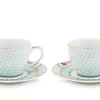 Blushing Birds Set/2 Espresso Kop & Schotel