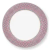 Flower Festival Dinerbord Rood/Lichtblauw 26.5 Cm