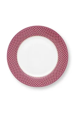 Flower Festival Dinerbord Rood/Donker 26.5 Cm