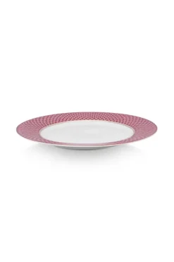 Flower Festival Dinerbord Rood/Donker 26.5 Cm