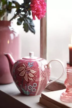 Flower Festival Thee Set/3 Groot Donker
