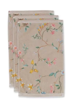 Gastendoek Set/3 Les Fleurs 30X50 Cm