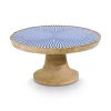 Houten Plateau Blauw 22 Cm