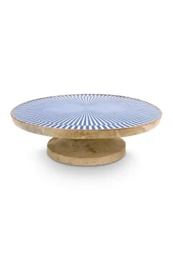 Houten Plateau Blauw 32 Cm