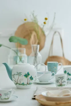 Jolie Set/2 Cappuccino Kop & Schotel Dots Gold