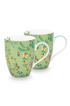 Jolie Set/2 Mokken Groot Bloemen