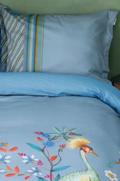 Kussensloop Flirting Birds Blauw