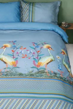 Kussensloop Flirting Birds Blauw