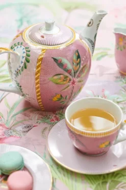 La Majorelle Set/2 Cappuccino Kop & Schotel Roze