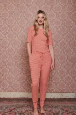 Lange Broek Little Sumo Stripe Koraal