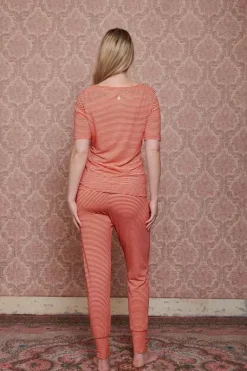 Lange Broek Little Sumo Stripe Koraal