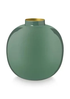 Metalen Vaas Donker 23 Cm