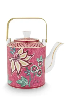 Oriental Flower Festival Theepot Donker Medium