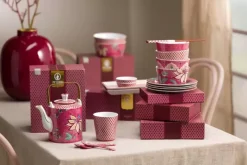 Oriental Flower Festival Set/4 Kommen Donker 12Cm