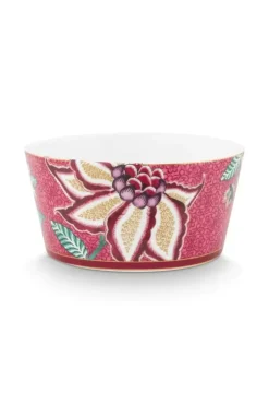 Oriental Flower Festival Set/4 Kommen Donker 12Cm