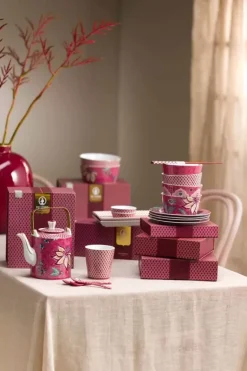 Oriental Flower Festival Set/4 Kommen Donker 12Cm
