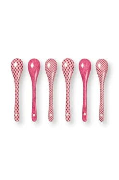 Oriental Flower Festival Set/6 Theelepels Donker