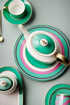 Pip Chique Stripes Dinerbord Roze/Groen 28Cm