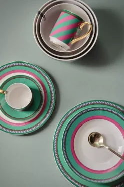 Pip Chique Stripes Dinerbord Roze/Groen 28Cm