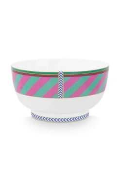 Pip Chique Stripes Kom Roze/Groen 20.5Cm