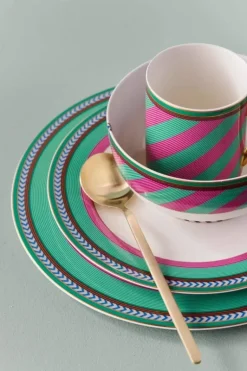 Pip Chique Stripes Mok Groot Roze/Groen 350Ml