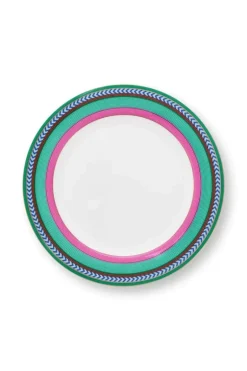 Pip Chique Stripes Ontbijtbord Roze/Groen 23Cm