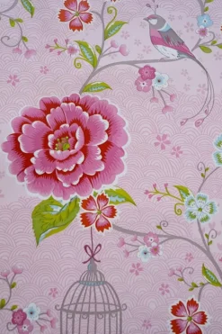 Pip Studio Birds In Paradise Vliesbehang Roze