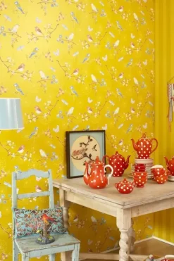Pip Studio Early Bird Vliesbehang Geel