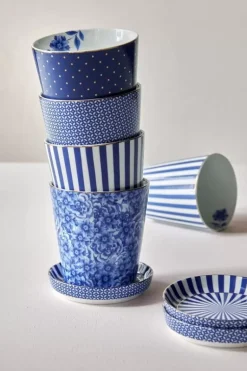 Royal Stripes Mok Bloemen & Theetip