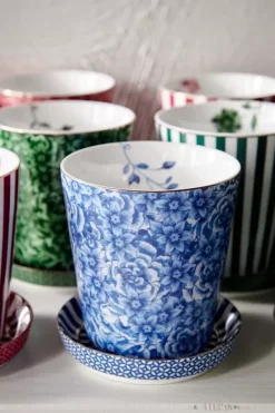 Royal Stripes Mok Bloemen & Theetip