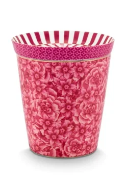 Royal Stripes Mok Bloemen & Theetip Donker