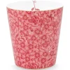 Royal Stripes Mok Bloemen Donkerroze