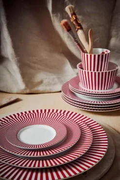 Royal Stripes Petit Four Donkerroze 12Cm