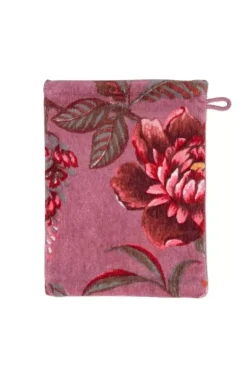 Washandje Set/3 Secret Garden Mauve 16X22Cm