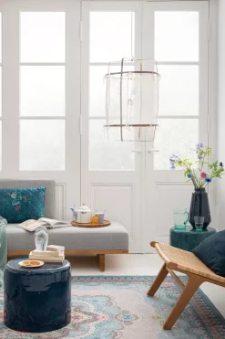 Water Glas Gedraaid Blauw